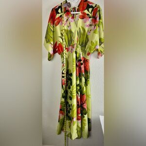 Boemo by Anthropologie Tropical Floral Maxi Dress
